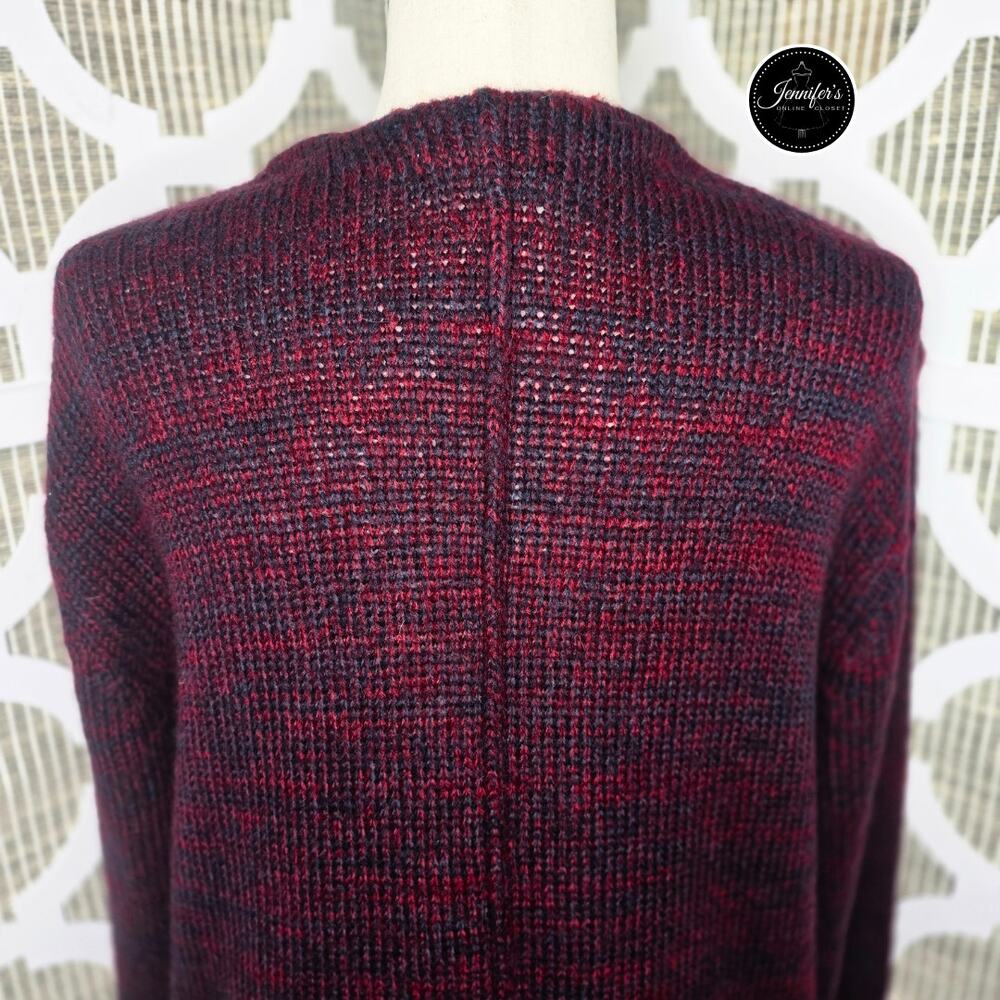 W118 by Walter Baker Red & Blue Soft Long Open Cardigan Size M - Picture 8 of 12